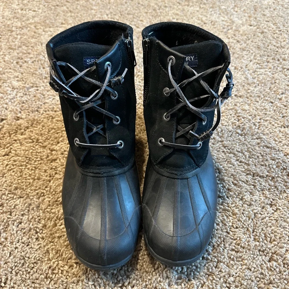 Sperry Black Winter & Rain Boots - Picture 1 of 6
